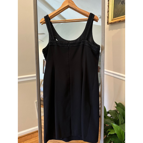 Women's Antonio Melanie Beaded Neck Elegant Cocktail Sheath Dress, Size 14 Black - Picture 4 of 5